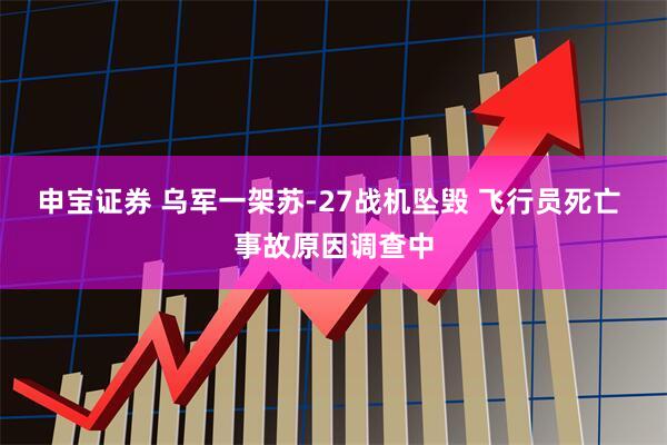 申宝证券 乌军一架苏-27战机坠毁 飞行员死亡 事故原因调查中